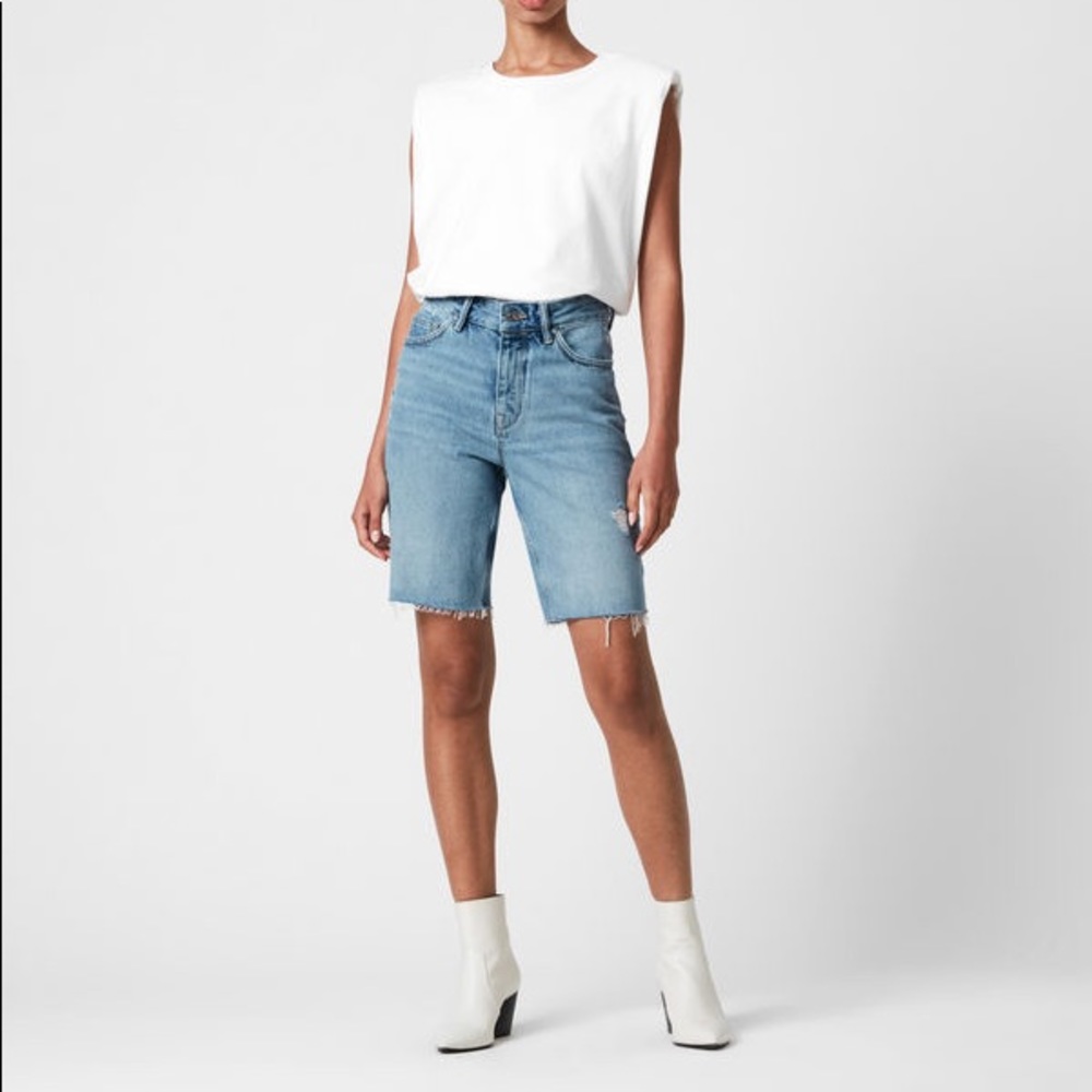 NWOT All Saints Barry Bermuda Denim Shorts